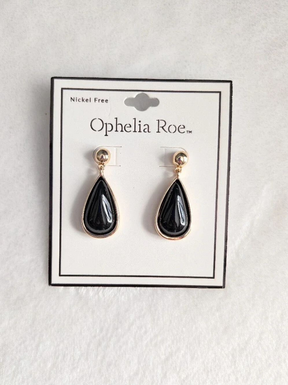 ❤️ Ophelia Roe Black And Gold Earrings